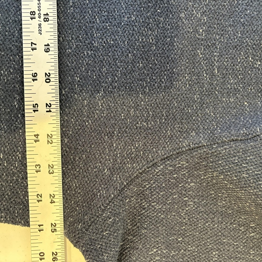 Mollusk Sweatshirt Mens Large Blue Textured Knit Pullover Crew Neck Cotton Blend - Picture 3 of 7
